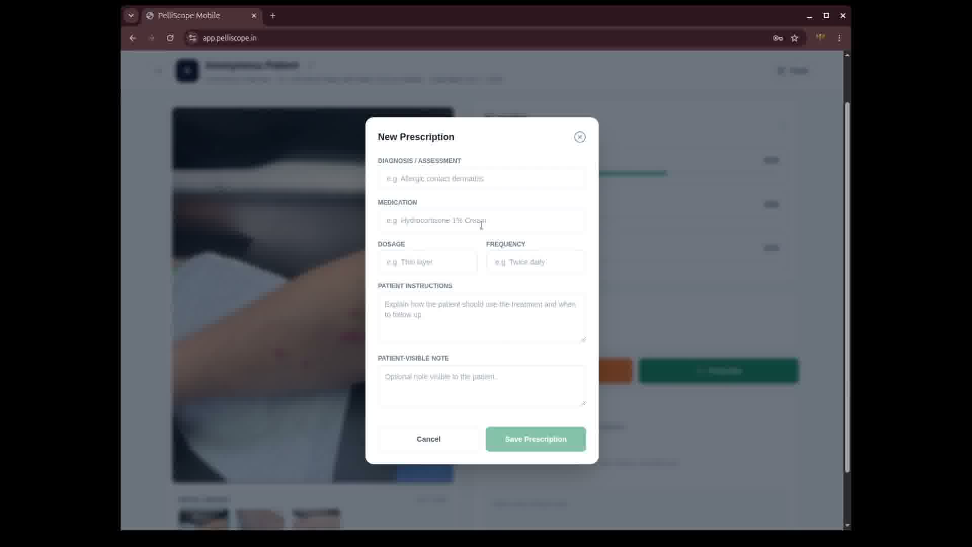Digital Prescription Tool