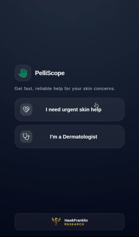 Doctor role selection screen