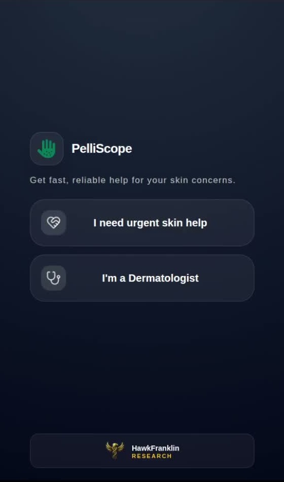 Patient role selection screen