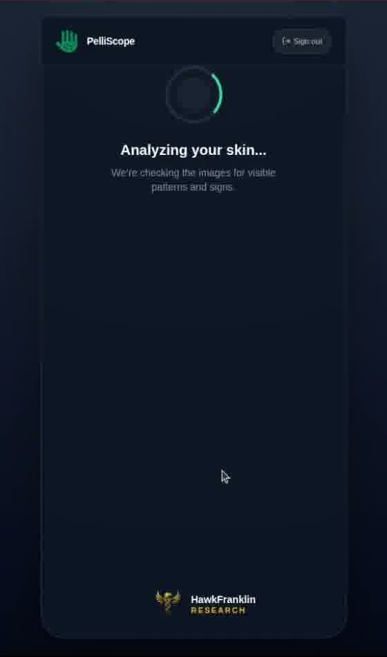 AI analysis processing screen